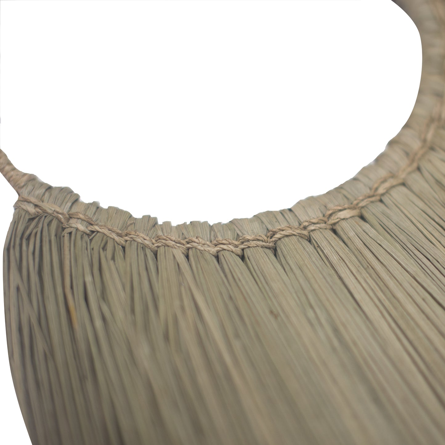 Handgeflochtener Wandfächer aus Seegras in Natur und Schwarz, Zebra-Muster, Boho-Wanddeko im natürlichen Stil – nachhaltig gefertigt in Indonesien“