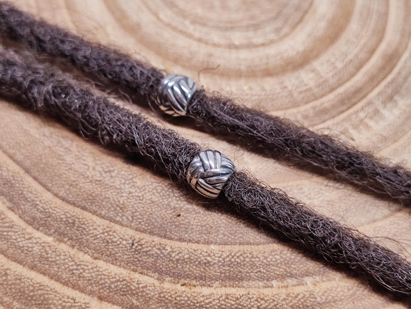 2er Set Dreadperlen Edelstahl - Knoten - Flow of Passion