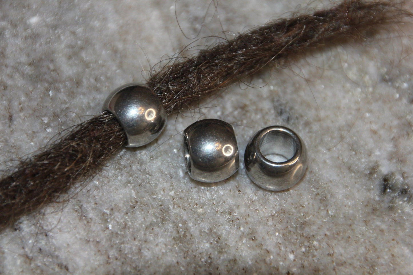 5er Set Dreadperlen aus Edelstahl Basic - Flow of Passion