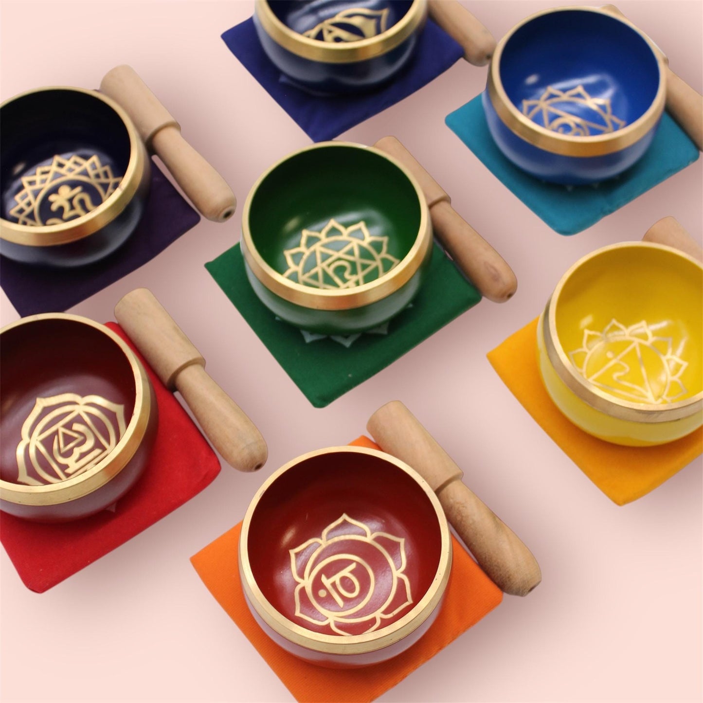 7 - teiliges Klangschalen Geschenkset, Chakren - Flow of PassionKlangschalen