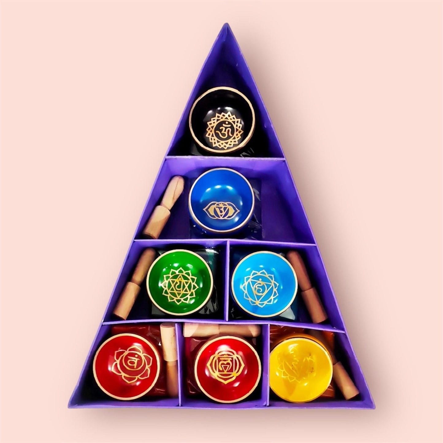 7 - teiliges Klangschalen Geschenkset, Chakren - Flow of PassionKlangschalen