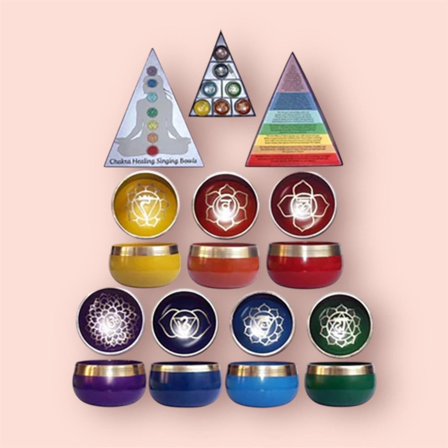 7 - teiliges Klangschalen Geschenkset, Chakren - Flow of PassionKlangschalen