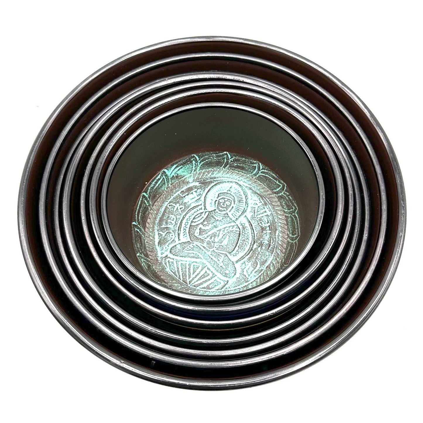 7 - teiliges Klangschalen - Set XXL - Chakren 19,5cm - 35cm - Flow of PassionKlangschalen