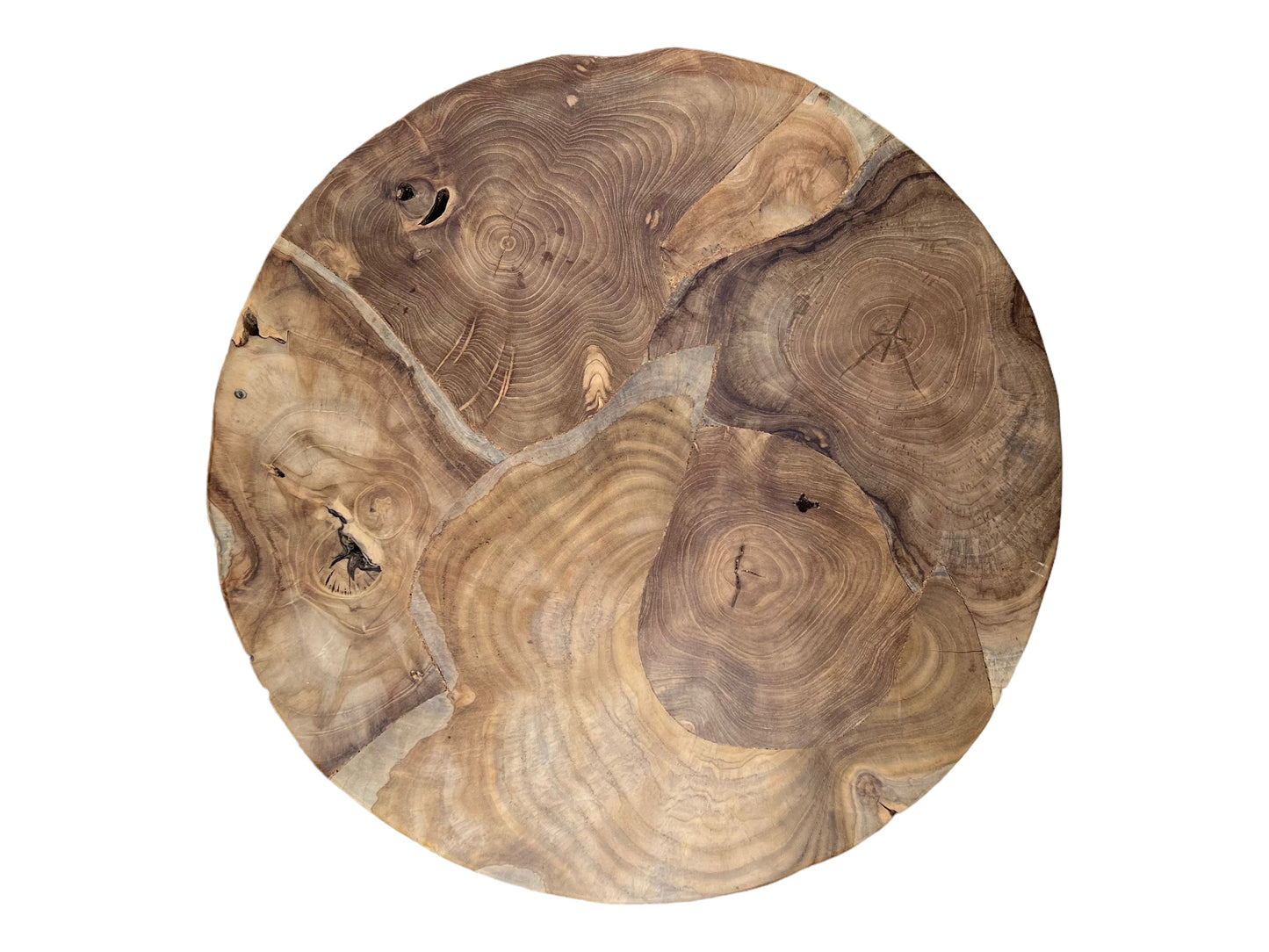FaHome-Holz-Couchtisch-Beistelltisch-Kaffeetisch-Mit-drei-Metallbeinen-Rund-aus-Teakholz-60x60x43-cm-43725793132888 - Flow of Passion