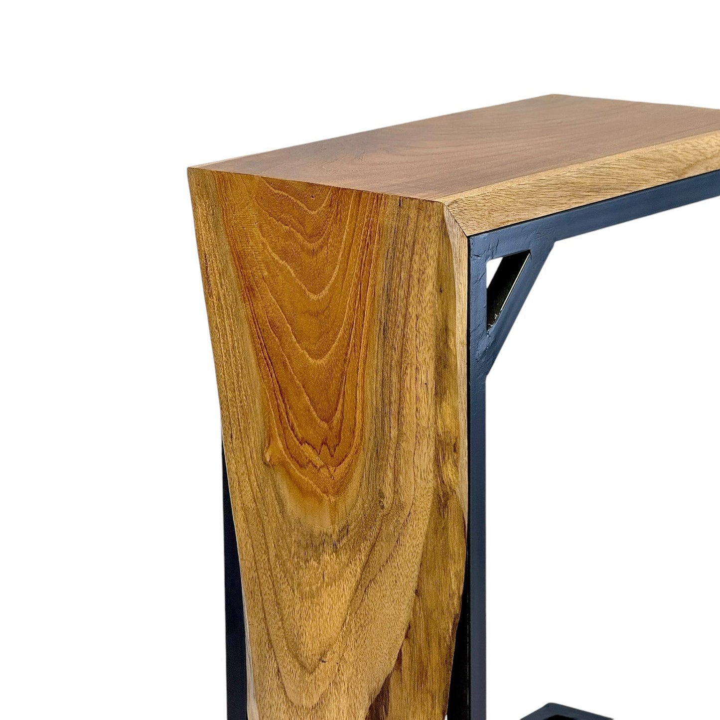 FaHome-Multifunktionaler-Beistelltisch-Couchtisch-Ablagetisch-C-Frame-Teakholz-50x40x20-cm-50412734906712 - Flow of Passion