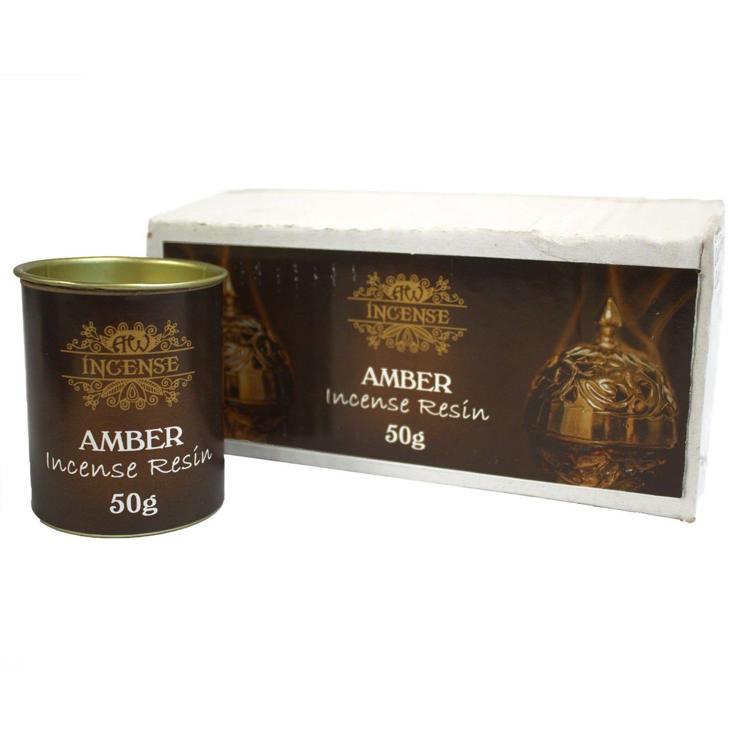 Amber Räucherharz in einer 50g Dose.