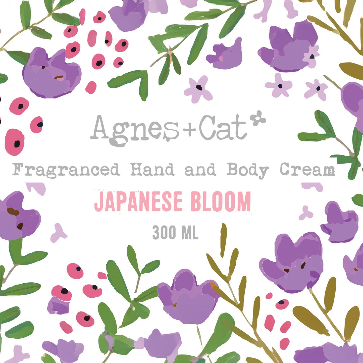 Hand and body cream with Japanese Bloom scent, 300ml.