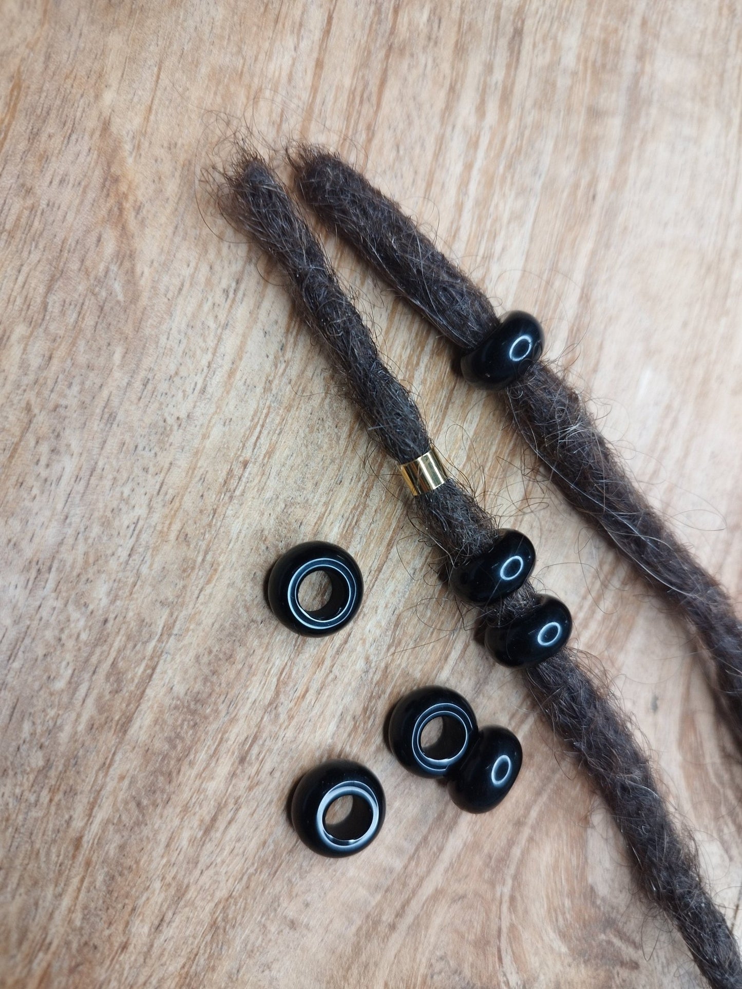 Dreadperlen Obsidian 2er - Set - Flow of Passion
