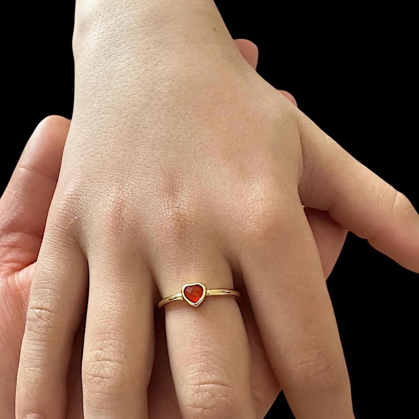 Größenverstellbarer Ring mit natürlichem Karneol - Flow of Passion