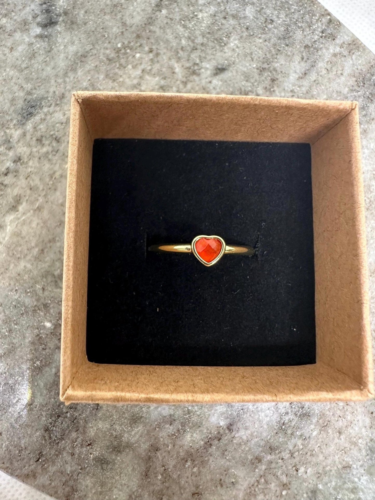 Größenverstellbarer Ring mit natürlichem Karneol - Flow of Passion