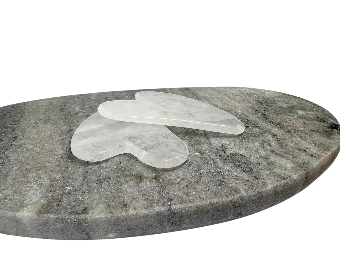 Gua Sha aus Bergkristall für Gesichtsmassagen und Selfcare - Flow of Passion