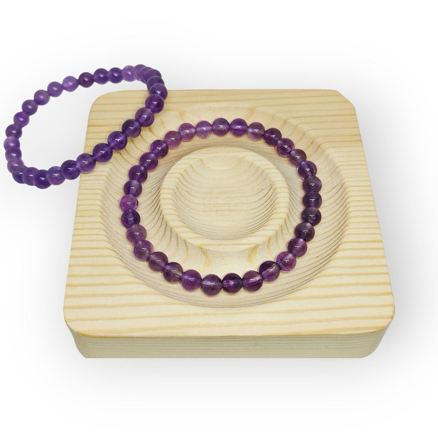 Heilsteinarmband aus Amethyst 6mm - Flow of Passion