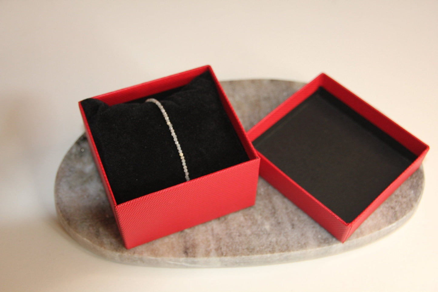 Heilsteinarmband aus Labradorit und Edelstahl - Flow of Passion