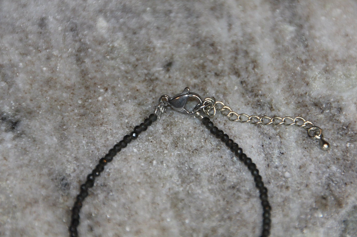 Heilsteinarmband aus Obsidian und Edelstahl - Flow of Passion