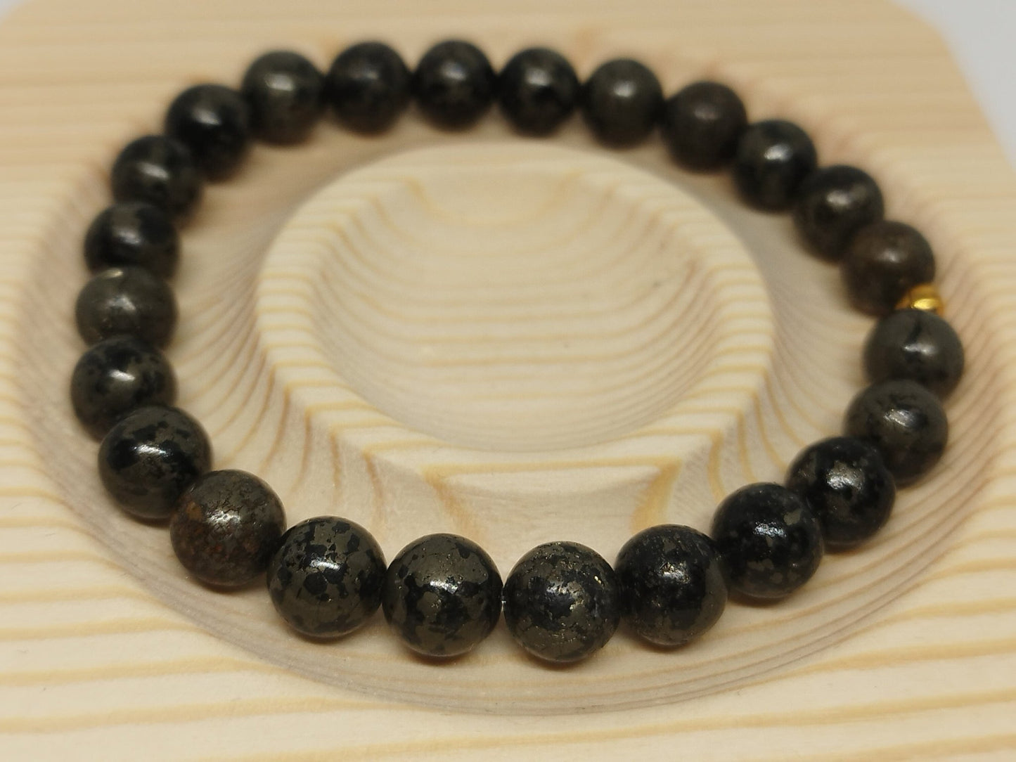 Heilsteinarmband aus Pyrit 8mm - Flow of Passion