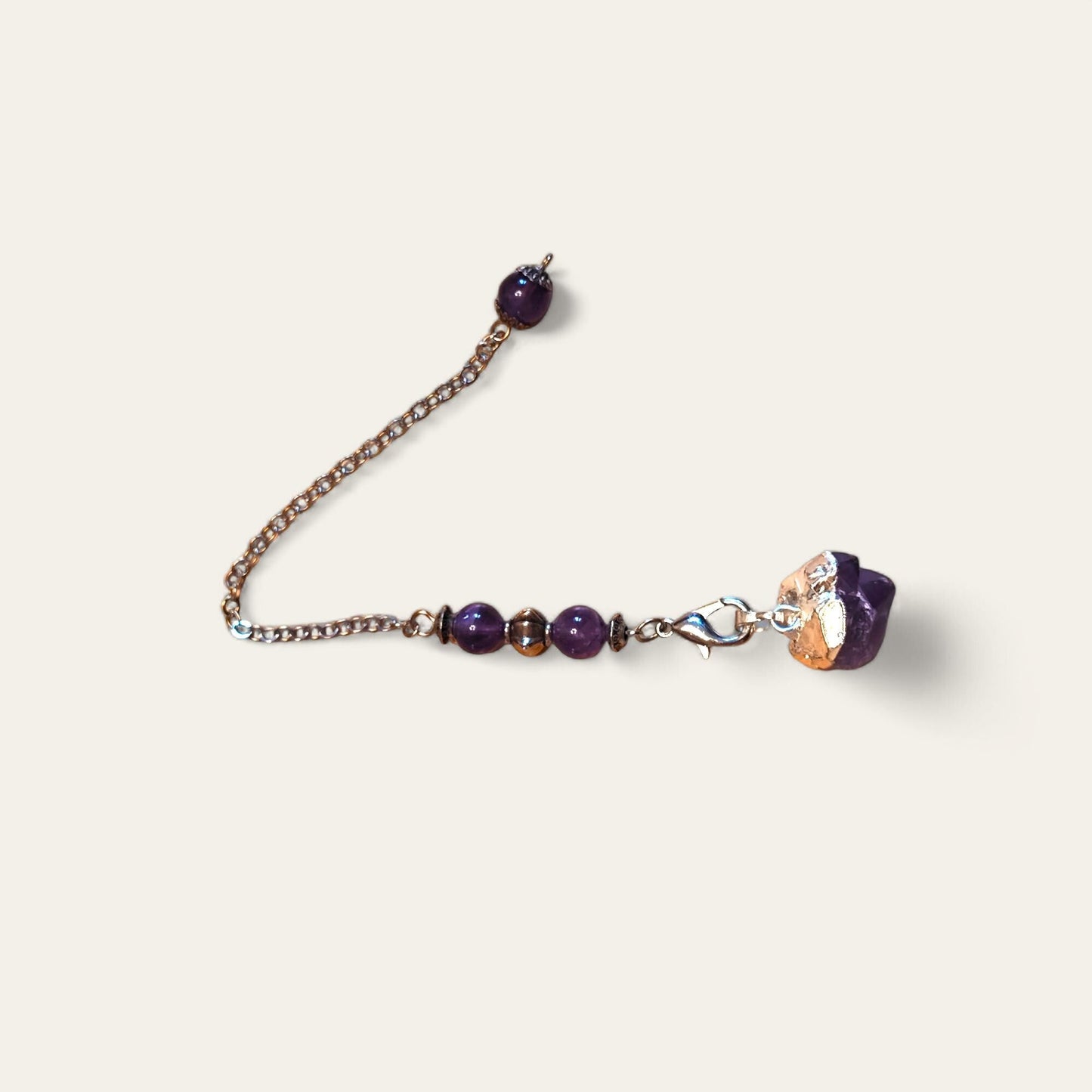 Heilsteinpendel aus Amethyst - Flow of Passion
