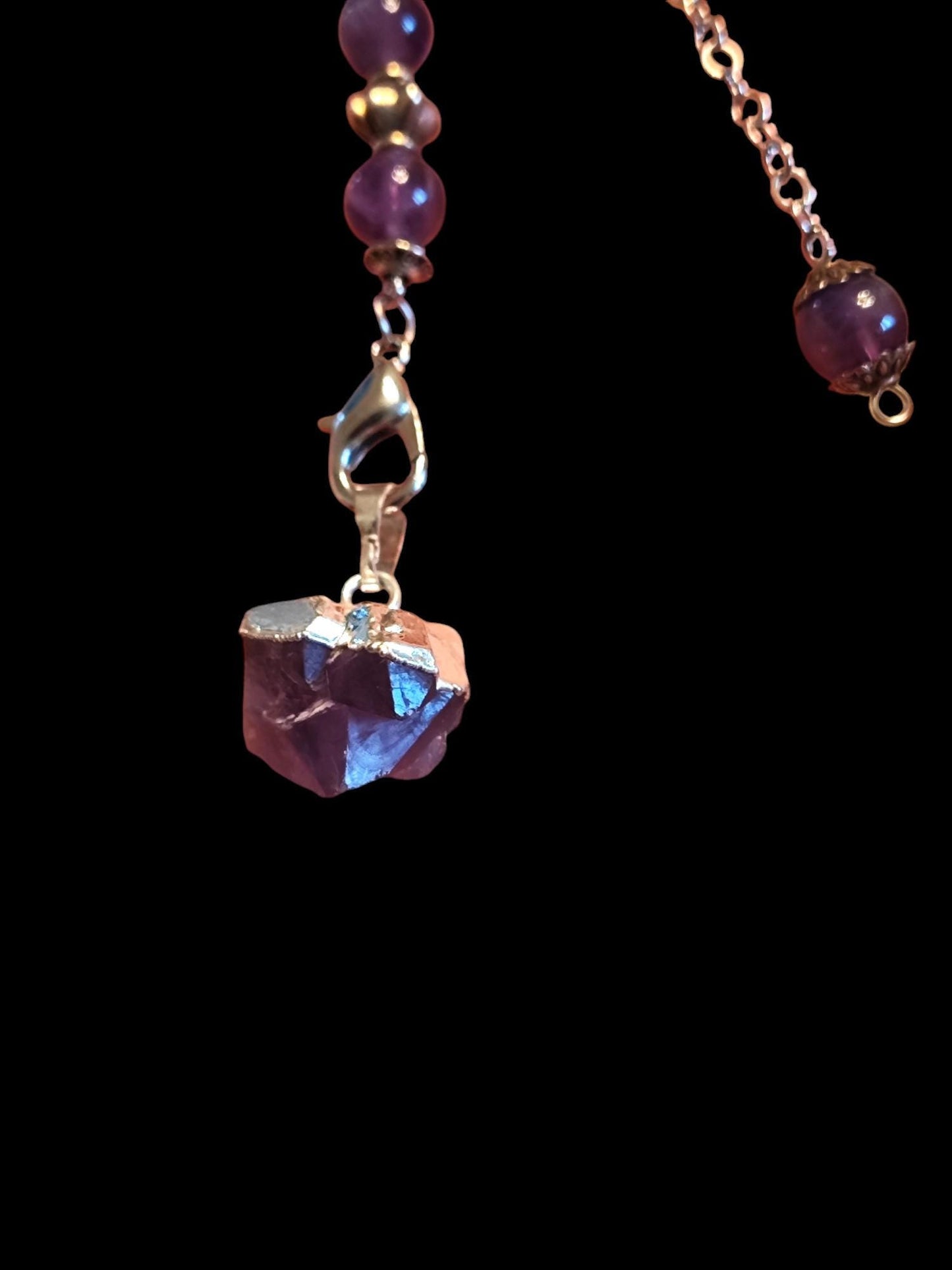 Heilsteinpendel aus Amethyst - Flow of Passion