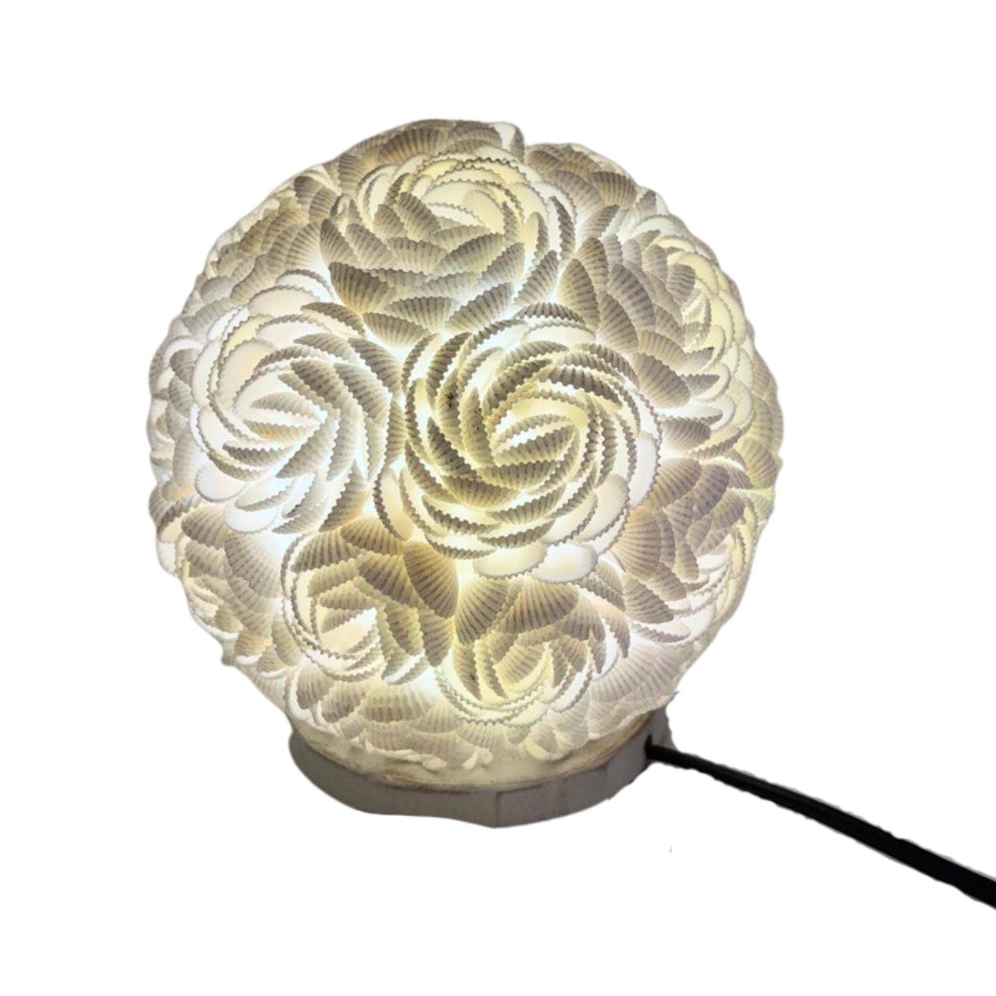 Boho Muschellampe Rose rund“ | 15cm & 20cm