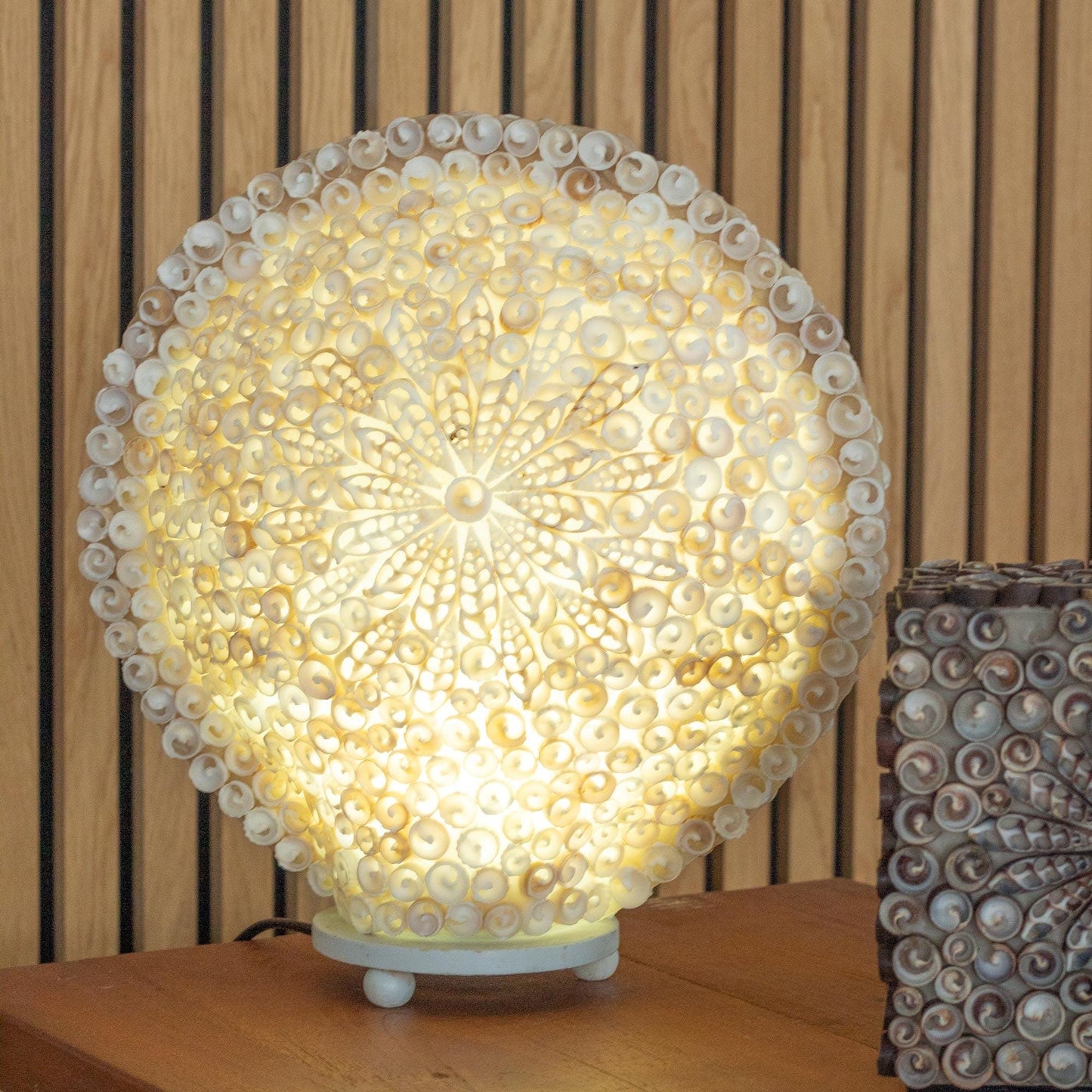 Boho Muschellampe 30cm