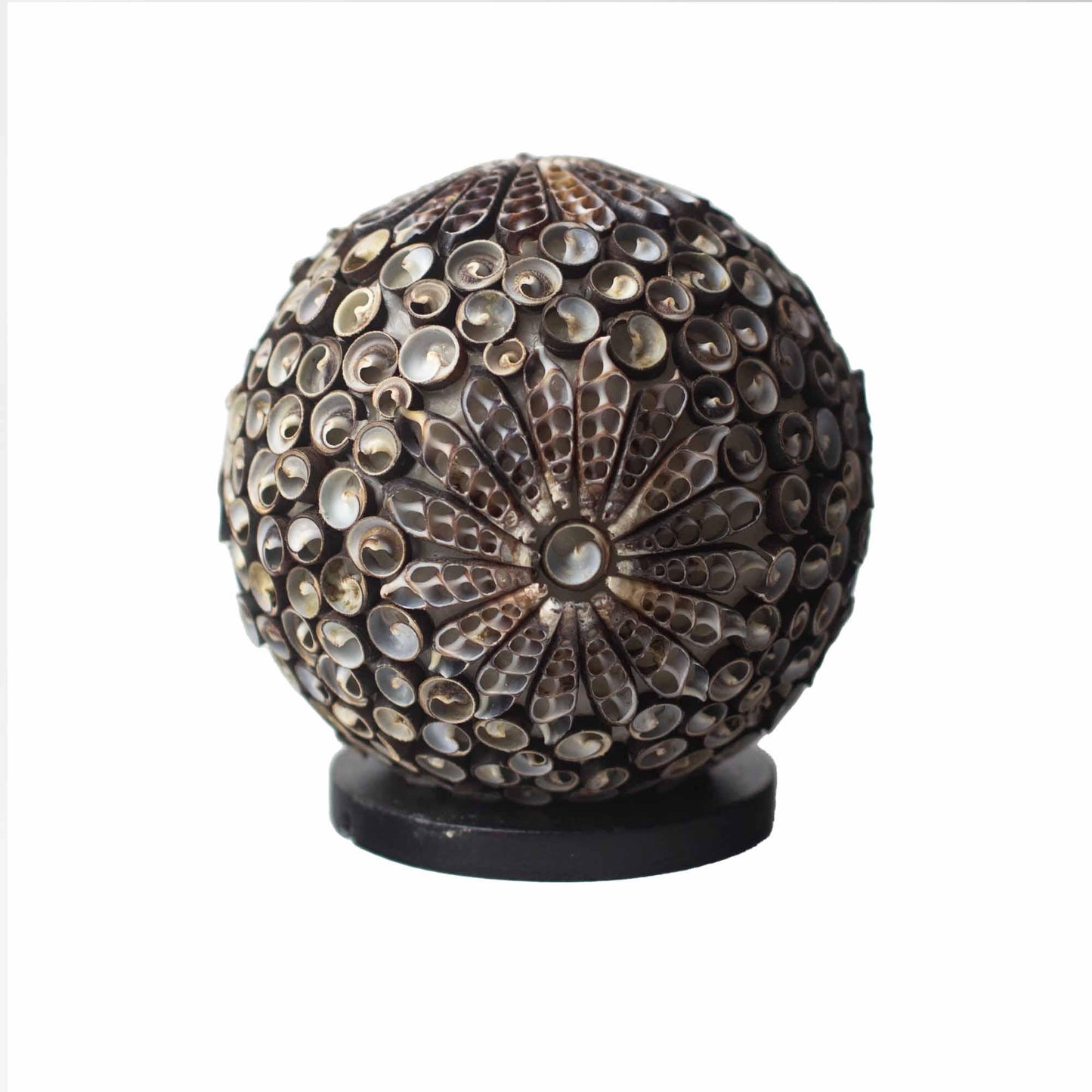Boho Muschellampe rund 15 cm