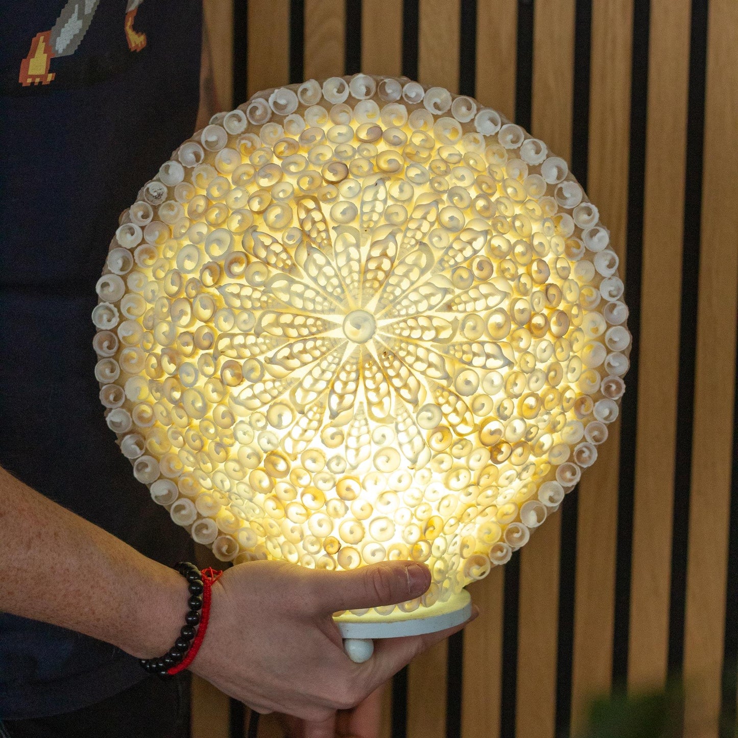 Boho Muschellampe 30cm