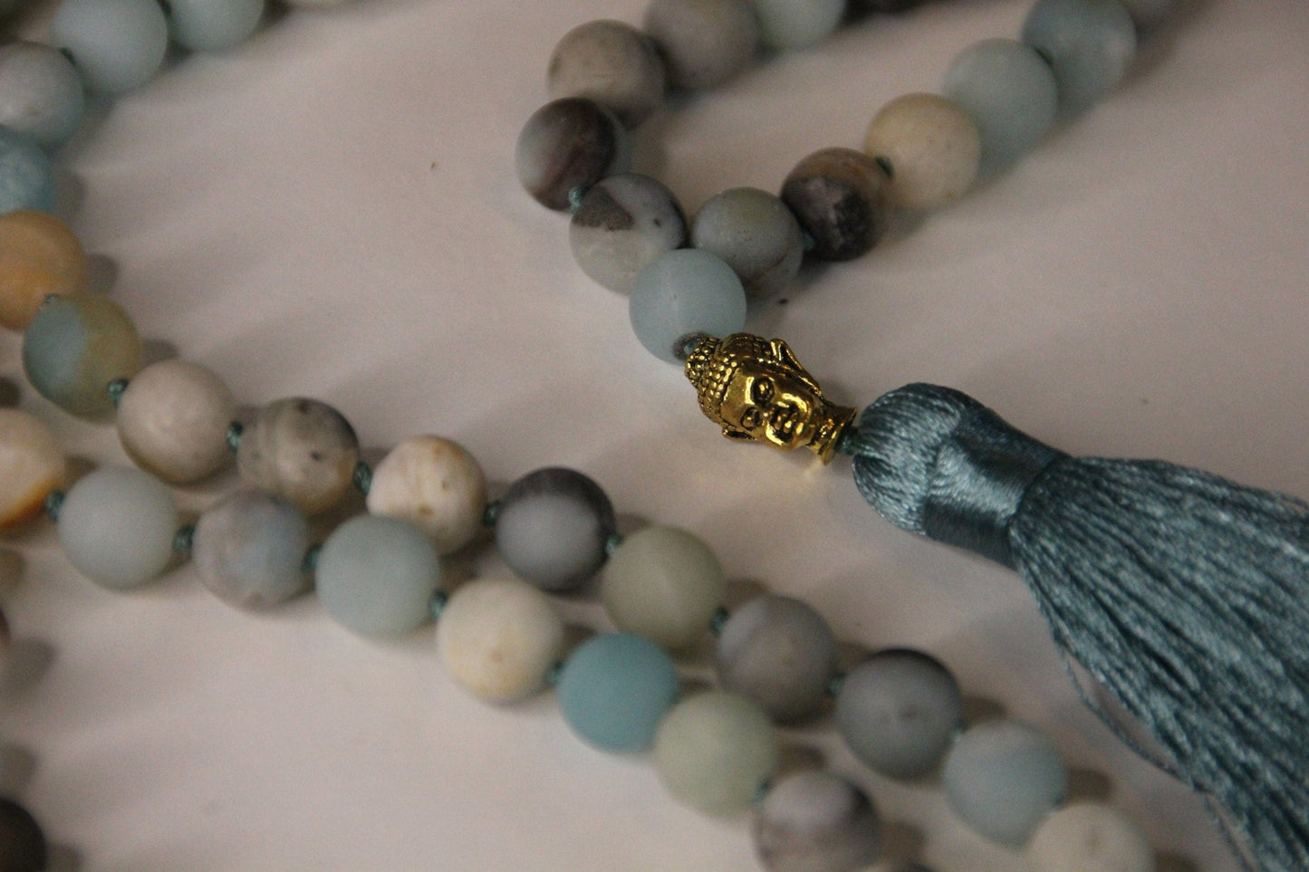 Malakette aus Amazonitperlen, matt - Flow of Passion