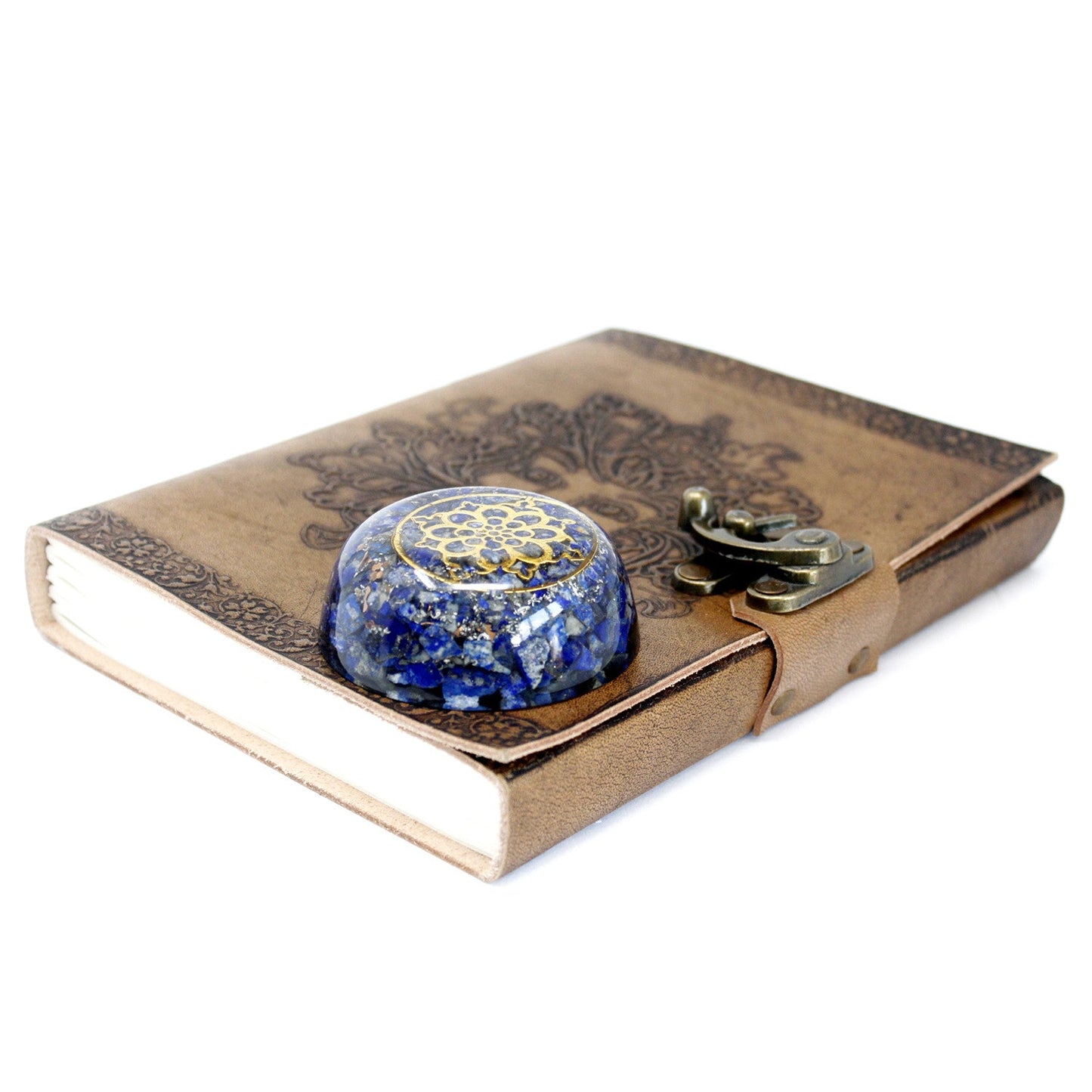 Orgonit - Power - Dome mit Lapislazuli – Handgefertigt 6,5cm perfekt für Router und Schreibtisch - Flow of PassionOrgonit