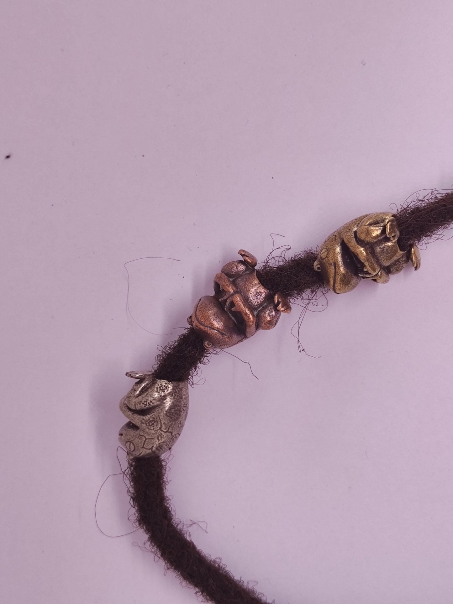XXL Dreadperlen Frosch gold / silber / kupfer - Flow of Passion