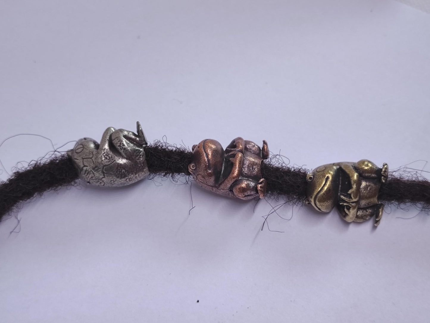 XXL Dreadperlen Frosch gold / silber / kupfer - Flow of Passion
