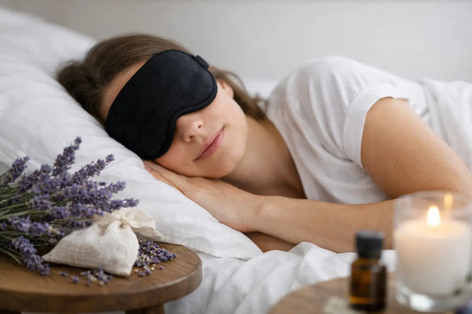 Schlafmaske mit Lavendel Review im Alltag