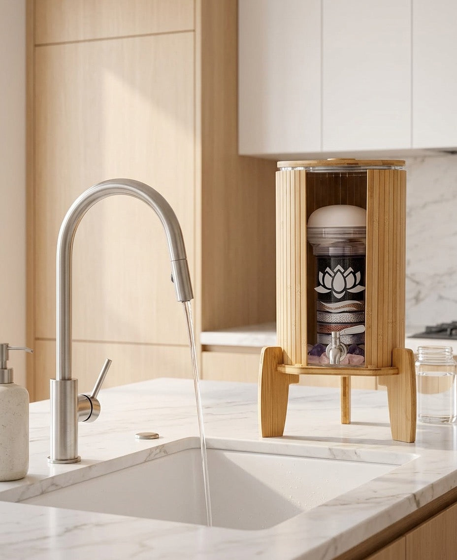 Wasserfilter von Lotus Vita dürfen in einer Modernen Küche nicht fehlen. 
Sie filtern Verschmutzungenwie Kalk, Chlor, Schwermetalle, Hormone und Fluorid zuverlässig 
