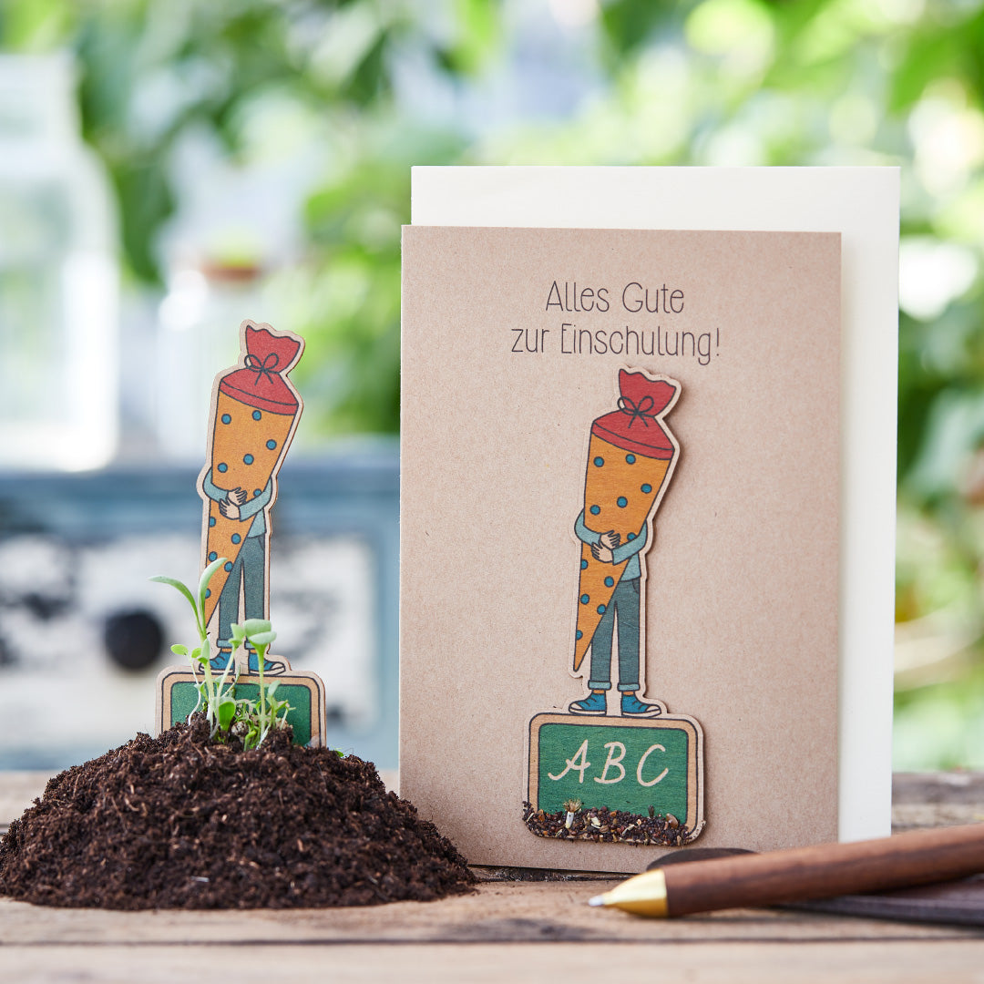 Grußkarte "Alles Gute zur Einschulung"