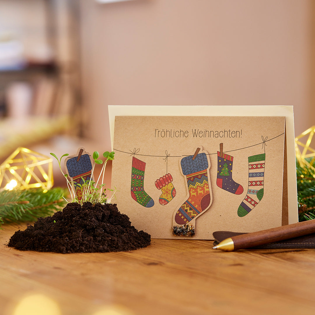 Weihnachtskarte "Socken"