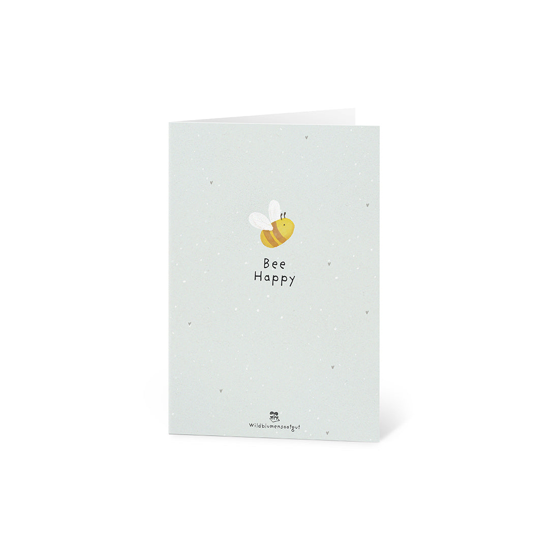Grußkarte - Bee Happy