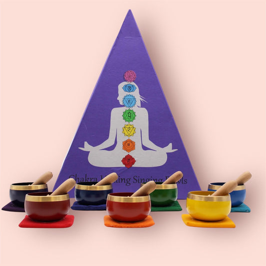 7 - teiliges Klangschalen Geschenkset, Chakren - Flow of PassionKlangschalen