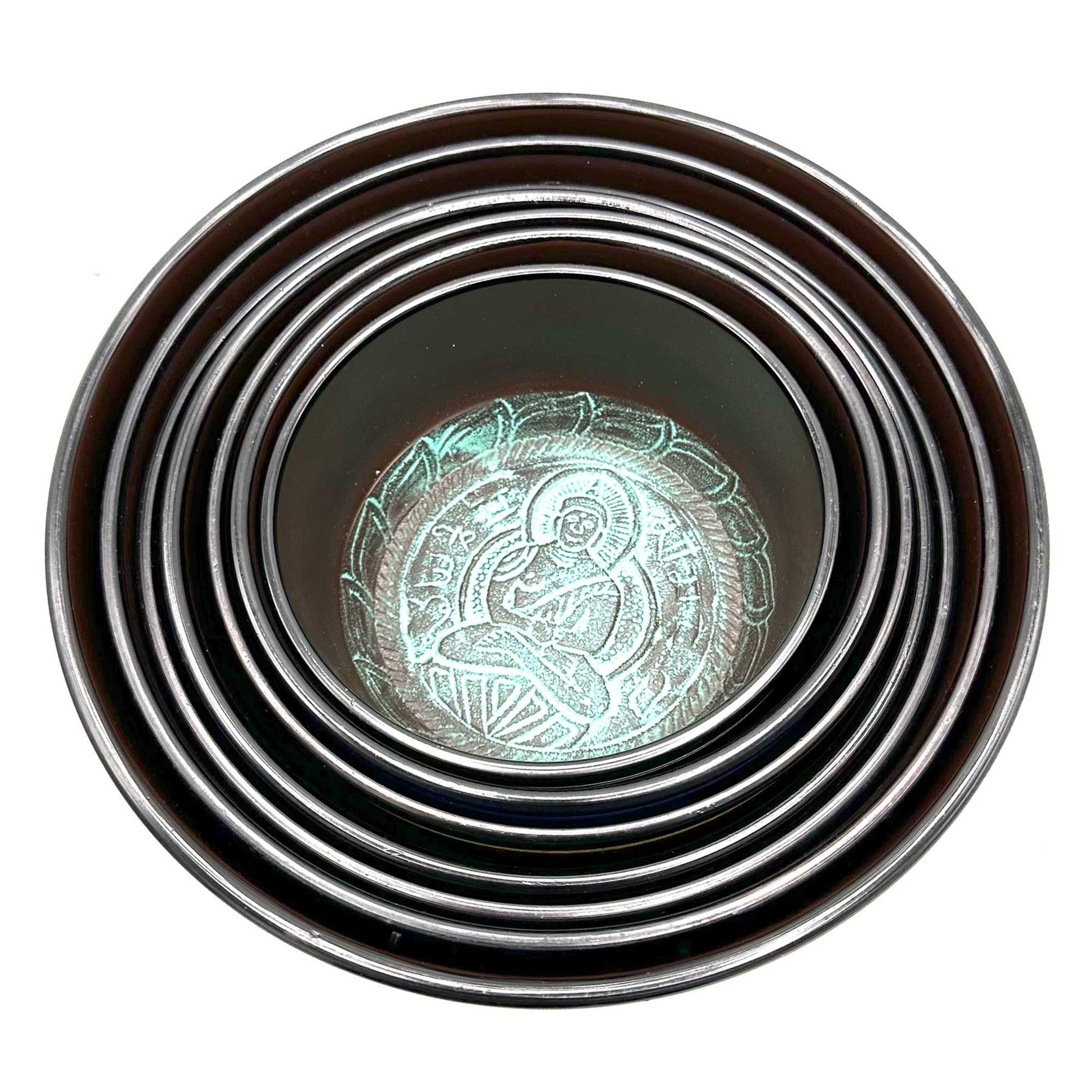 7 - teiliges Klangschalen - Set XXL - Chakren 19,5cm - 35cm - Flow of PassionKlangschalen