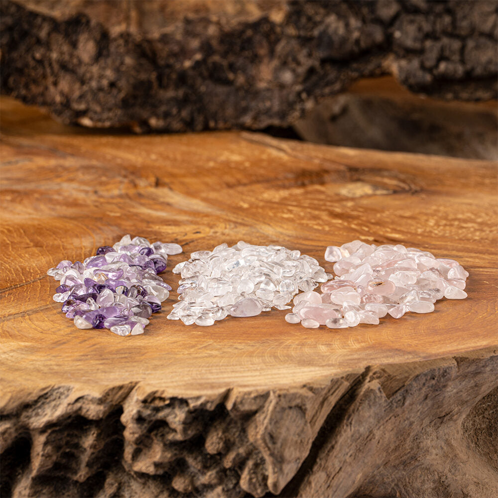 BG146_Kristallstein-Mischungen_auf_Holz-02_Rosenquarz-Bergkristall-Amethyst_web-1000x1000 - Flow of Passion