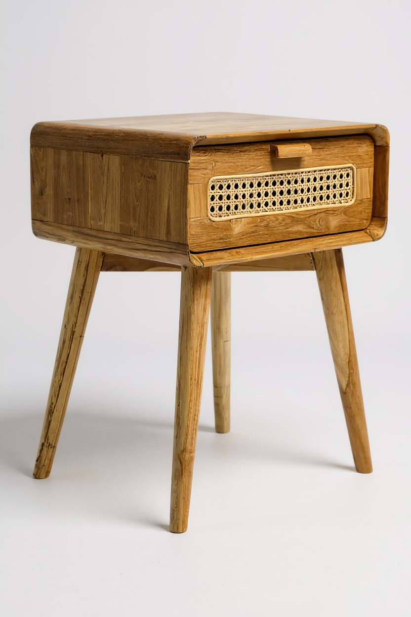 FaHome-115_Rattan_Beistelltisch_Nachttisch_Ablagetisch_Couchtisch_Stilvoll_mit_Schublade_Handgefertigter_Vintage_Look_aus_Teakholz_60x50x40_cm_4 - Flow of Passion