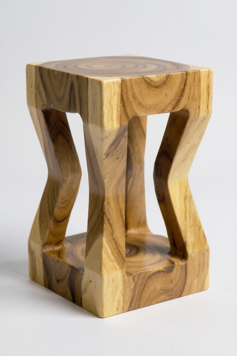 FaHome-301_Holz_Beistelltisch_-_Holzhocker_Couchtisch_Ablagetisch_-_Handgefertigt_-_Massives_Suarholz_-_50x28x28_cm_2 - Flow of Passion