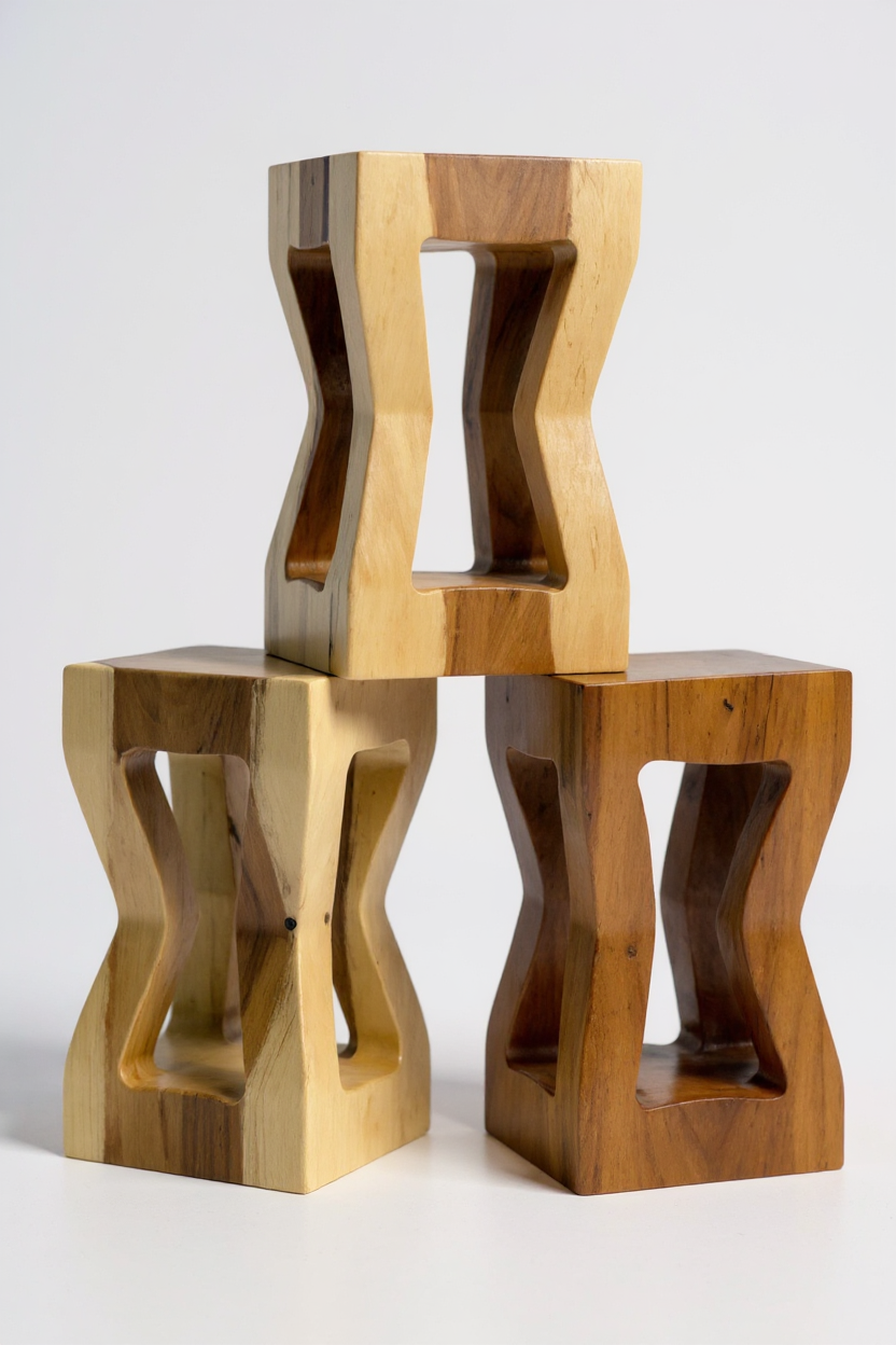 FaHome-301_Holz_Beistelltisch_-_Holzhocker_Couchtisch_Ablagetisch_-_Handgefertigt_-_Massives_Suarholz_-_50x28x28_cm_5 - Flow of Passion