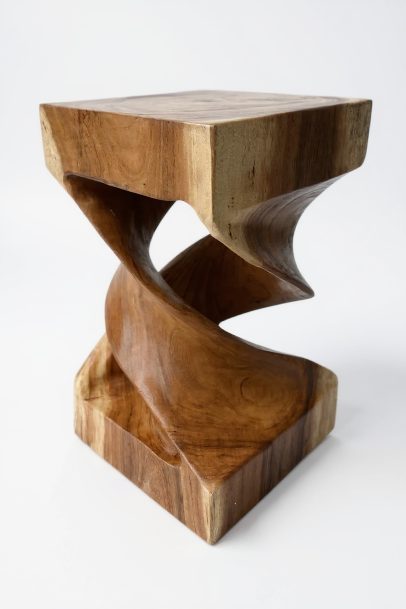 FaHome-Holz-Beistelltisch-Holzhocker-Couchtisch-Handgefertigt-Gedreht-aus-massivem-Suarholz-50x28x28-cm-62941203005784 - Flow of Passion
