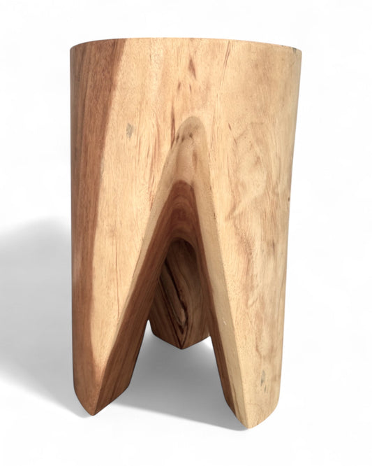 FaHome-Holzhocker-Beistelltisch-Blumenhocker-Ablagetisch-Unikat-Handgefertigt-Rund-stehend-aus-massivem-Suarholz-45x30x30-cm-65833162015064 - Flow of Passion