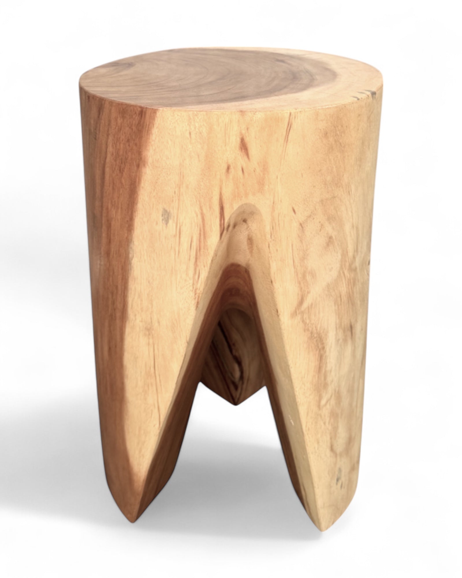 FaHome-Holzhocker-Beistelltisch-Blumenhocker-Ablagetisch-Unikat-Handgefertigt-Rund-stehend-aus-massivem-Suarholz-45x30x30-cm-65833162047832 - Flow of Passion