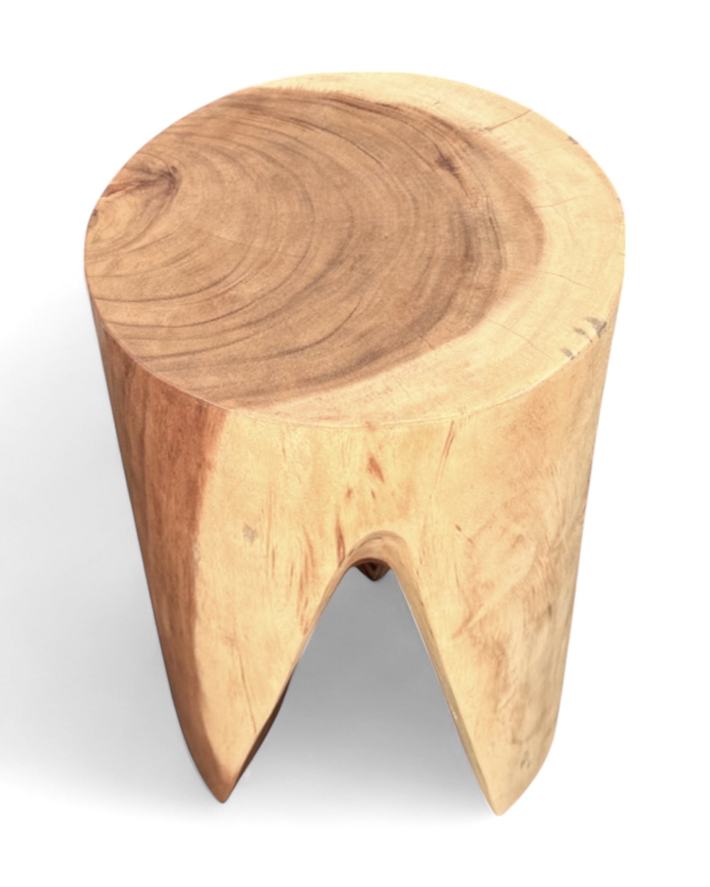 FaHome-Holzhocker-Beistelltisch-Blumenhocker-Ablagetisch-Unikat-Handgefertigt-Rund-stehend-aus-massivem-Suarholz-45x30x30-cm-65833162080600 - Flow of Passion