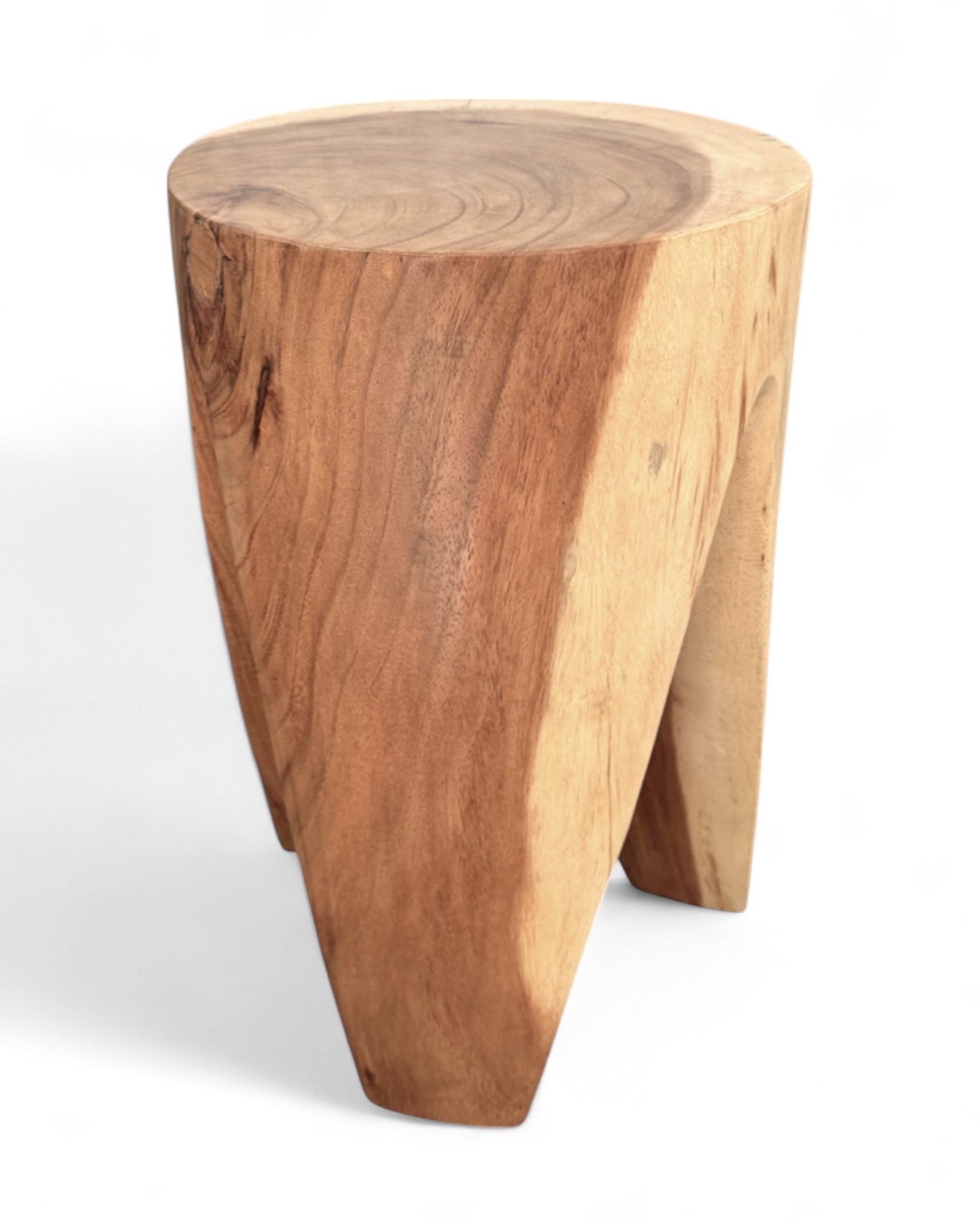FaHome-Holzhocker-Beistelltisch-Blumenhocker-Ablagetisch-Unikat-Handgefertigt-Rund-stehend-aus-massivem-Suarholz-45x30x30-cm-65833162113368 - Flow of Passion