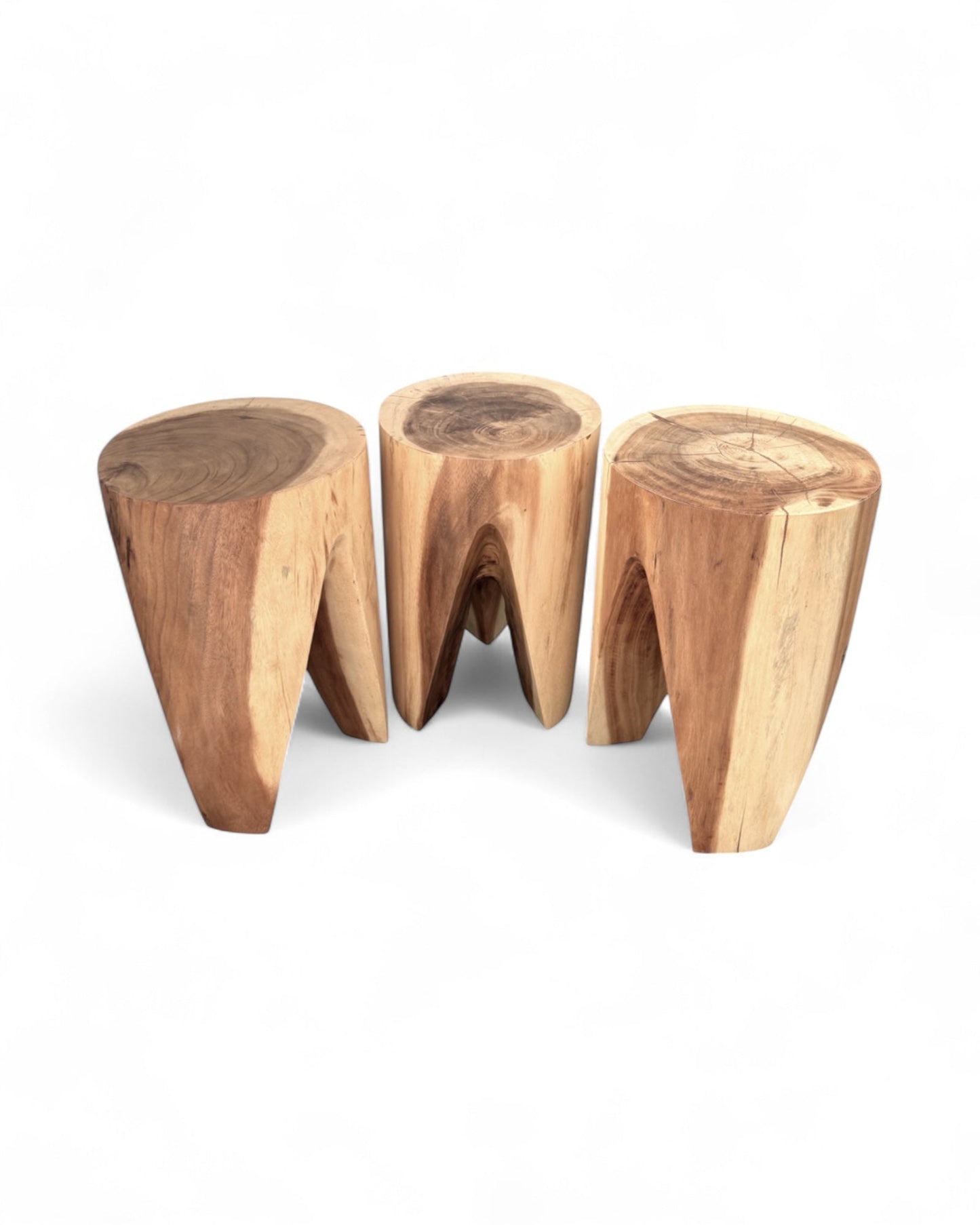 FaHome-Holzhocker-Beistelltisch-Blumenhocker-Ablagetisch-Unikat-Handgefertigt-Rund-stehend-aus-massivem-Suarholz-45x30x30-cm-65833162178904 - Flow of Passion