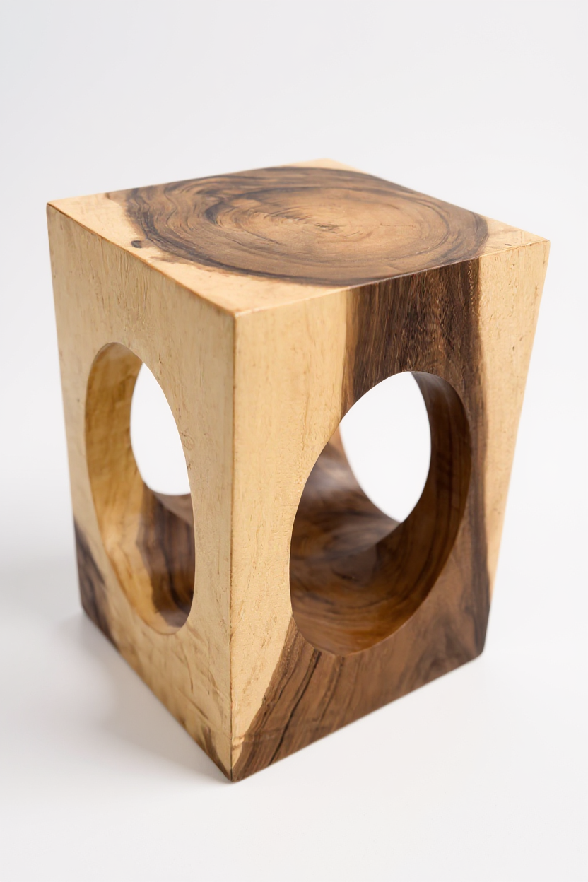 Fahome-086_Beistelltisch_O_Wuerfel_massiv_Holz_4 - Flow of Passion