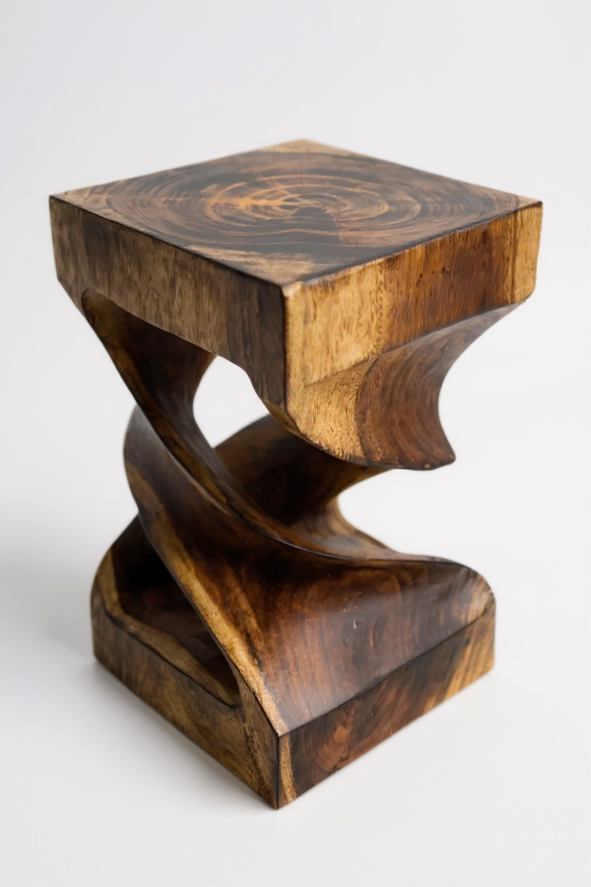 Fahome-415_Holzhocker_Massiv_Doppel_gedreht_Flambiert_5 - Flow of Passion