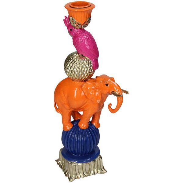 Kerzenst_nder_Orange_Elefant_26_cm_Deko-Kerzenhalter_aus_Polyresin_Tierfigur_F_r_Stabkerzen_Wohnaccessoire_Geschenkidee - Flow of Passion