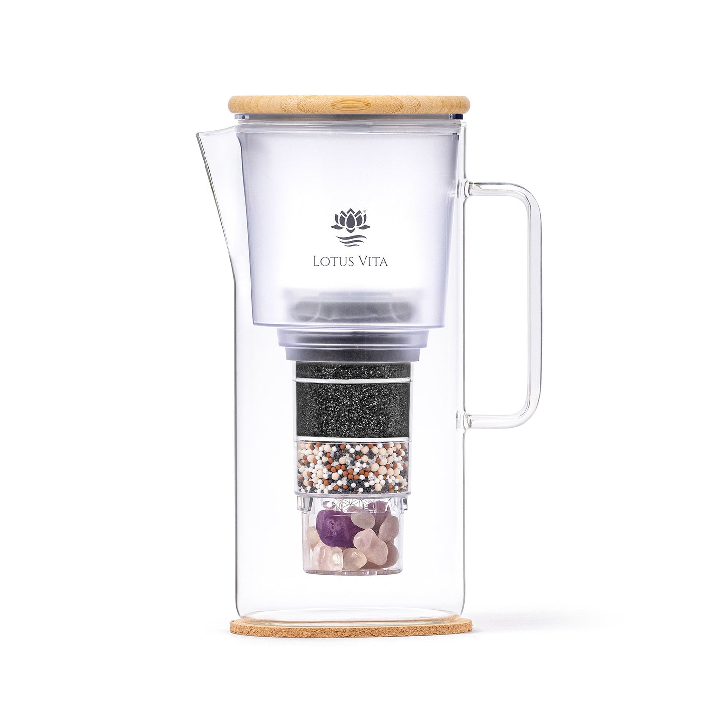 Lotus-Vita_Glas-Filterkaraffe-Katara_mit-Steinfach - Flow of Passion